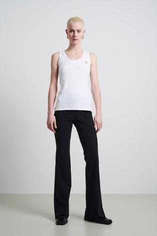 Top strappato facile da indossare Cotone organico | Bianco