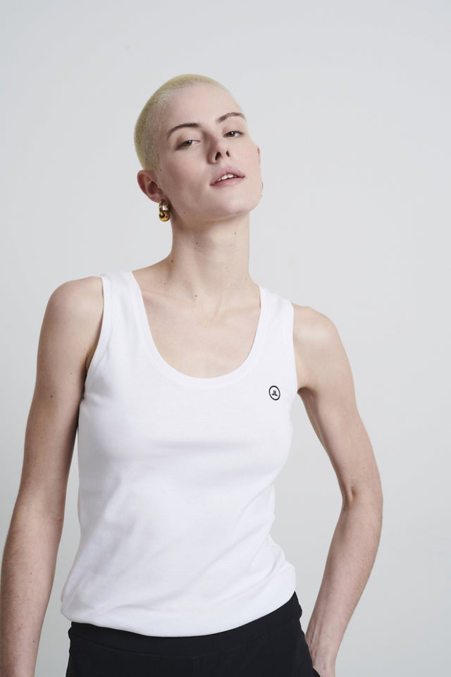 Top strappato facile da indossare Cotone organico Top strappato facile da indossare Cotone organico | Ecru