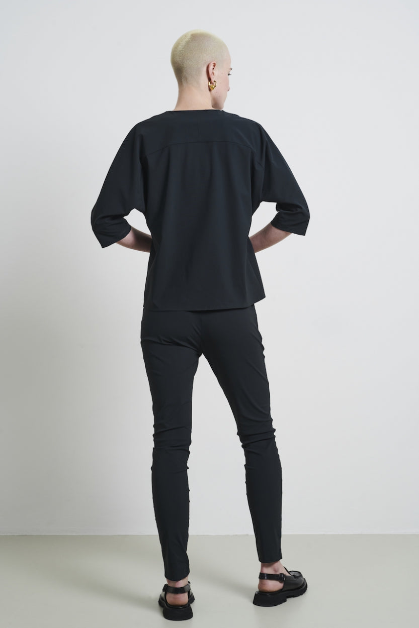 Pantaloni Emma-gamba dritta vestibilità Maglia tecnica Pantaloni Emma-gamba dritta vestibilità Maglia tecnica | Grigio Notte