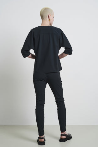 Pantaloni Emma-gamba dritta vestibilità Maglia tecnica | Grigio Notte