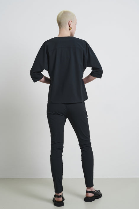 Pantaloni Emma-gamba dritta vestibilità Maglia tecnica | Grigio Notte