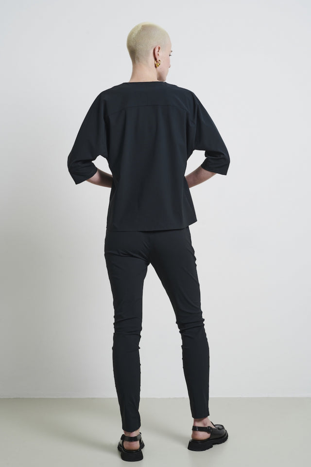 Pantaloni Emma-gamba dritta vestibilità Maglia tecnica Pantaloni Emma-gamba dritta vestibilità Maglia tecnica | Grigio Notte