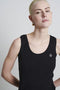 Top strappato facile da indossare Cotone organico | Nero