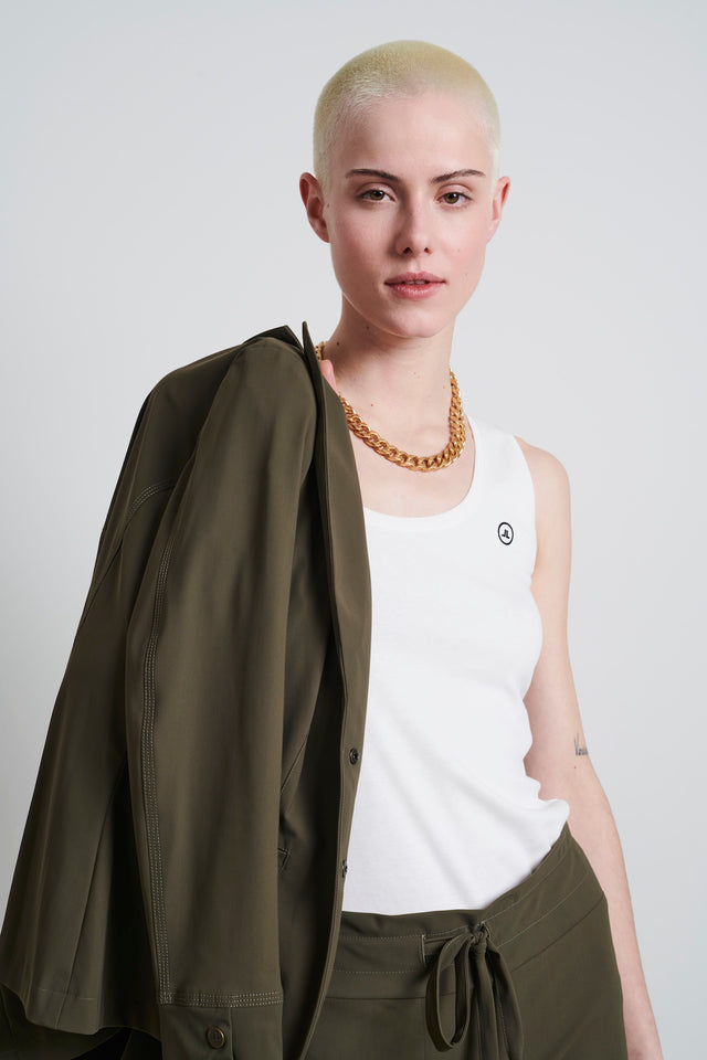 Top strappato facile da indossare Cotone organico Top strappato facile da indossare Cotone organico | Ecru