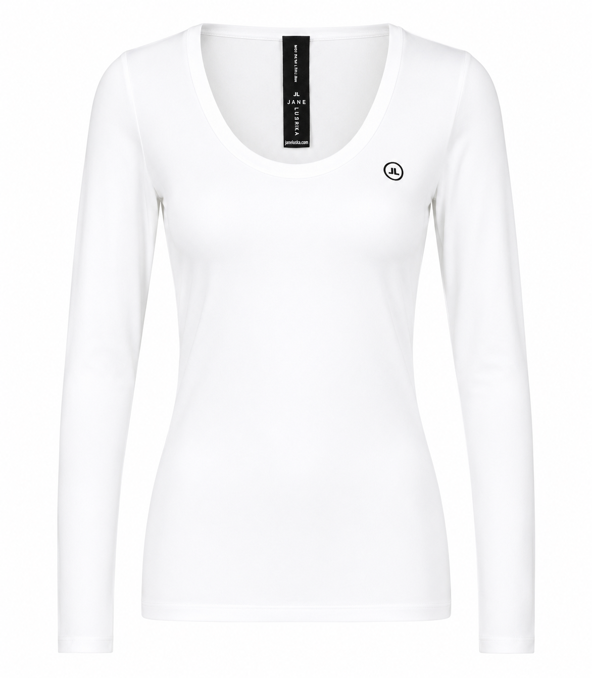 T-shirt con collo a R, facile da indossare, cotone organico T-shirt con collo a R, facile da indossare, cotone organico | Bianco
