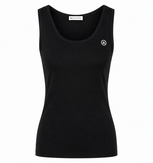 Top strappato facile da indossare Cotone organico | Nero