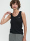 Top strappato facile da indossare Cotone organico | Nero