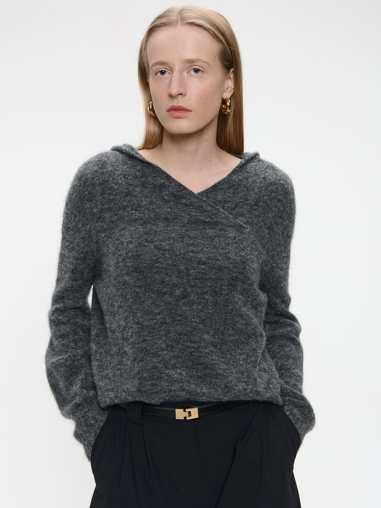 Hoodie pullover H22167 | Grey Melange