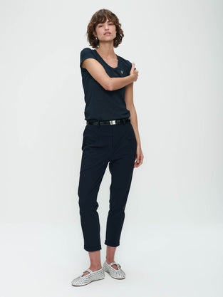 T shirt V Neck Easy Wear Organic Cotton | Blue
