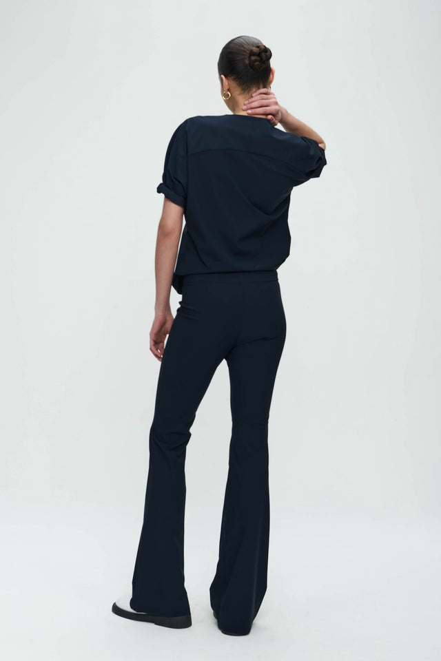 Pantaloni Eliya easy wear flair Maglia tecnica | Blu
