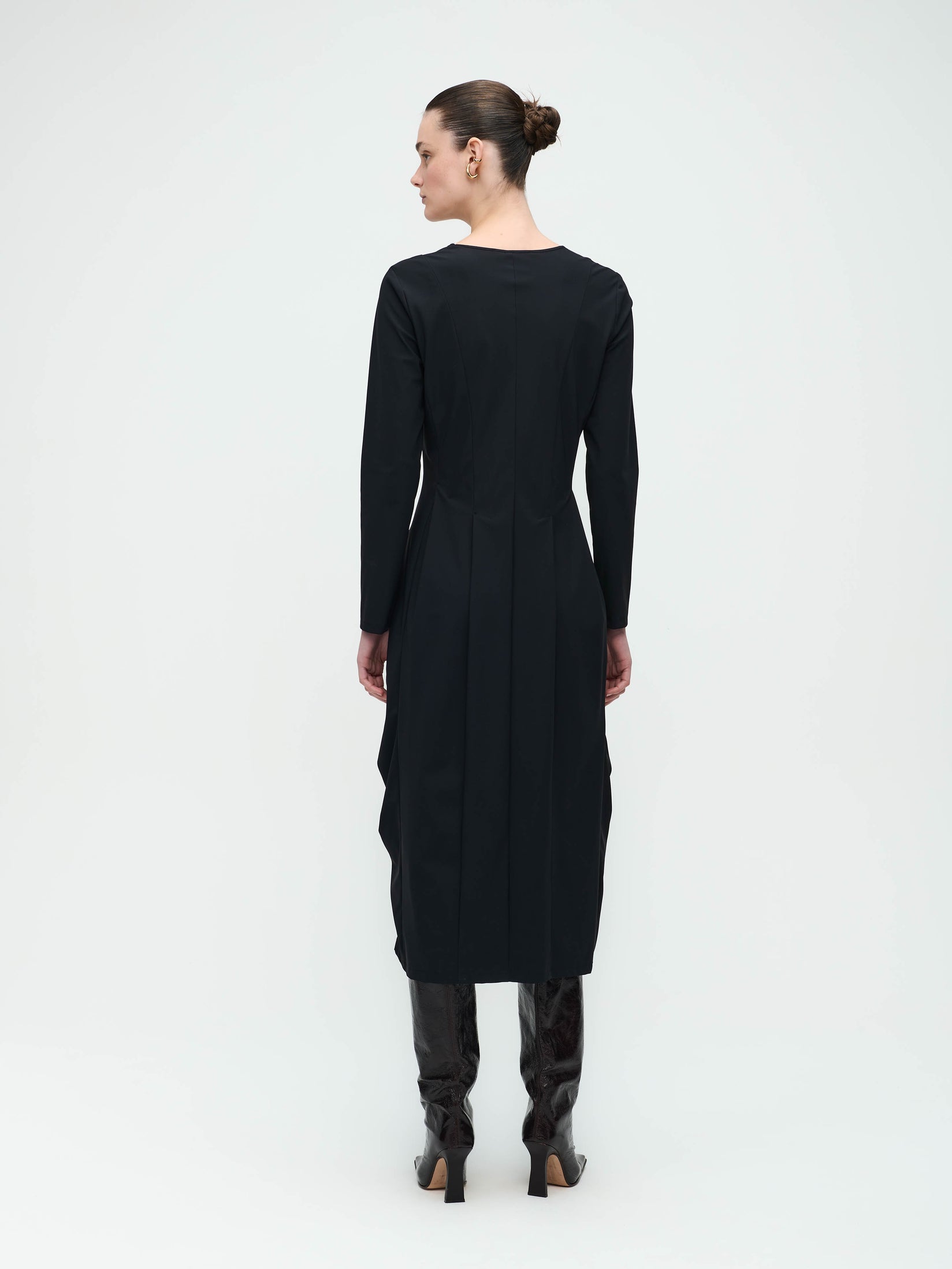 Ria Dress Technical Jersey | Black