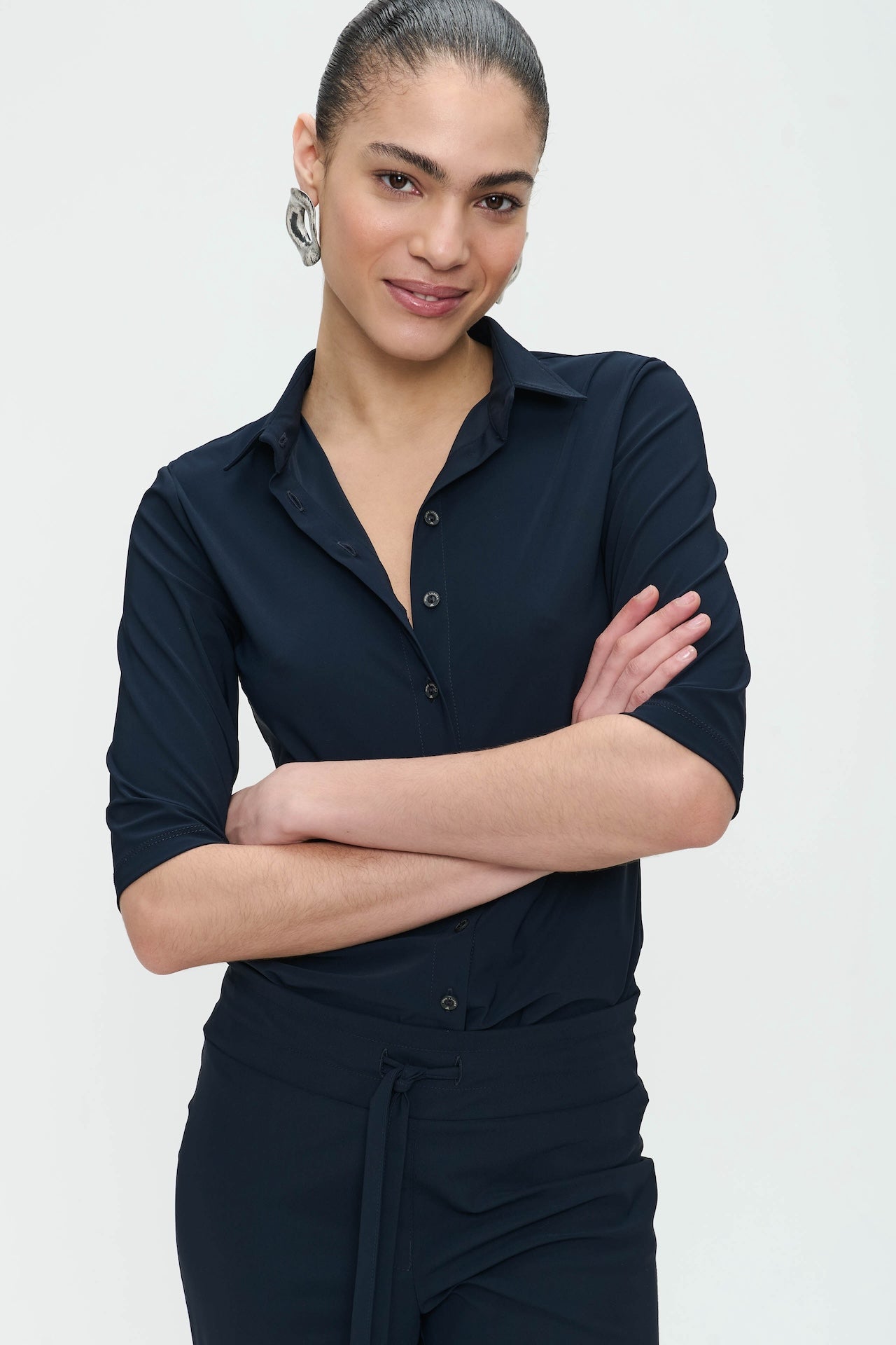 Blusa Betty easy wear Maglia Tecnica | Blu