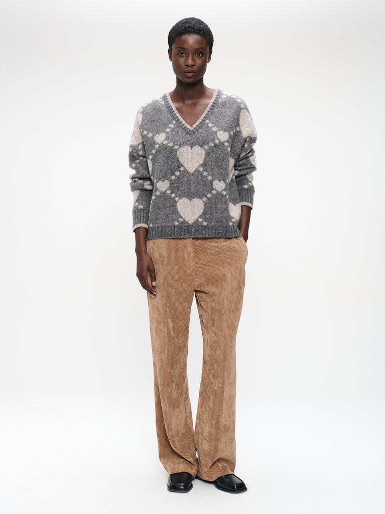 Hearts Pullover H23379 | Grey