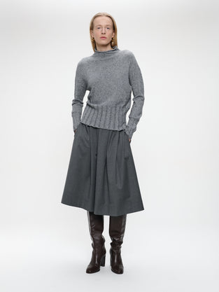 Timy viscose skirt | Dark Grey