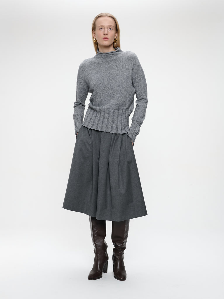 Timy viscose skirt | Dark Grey