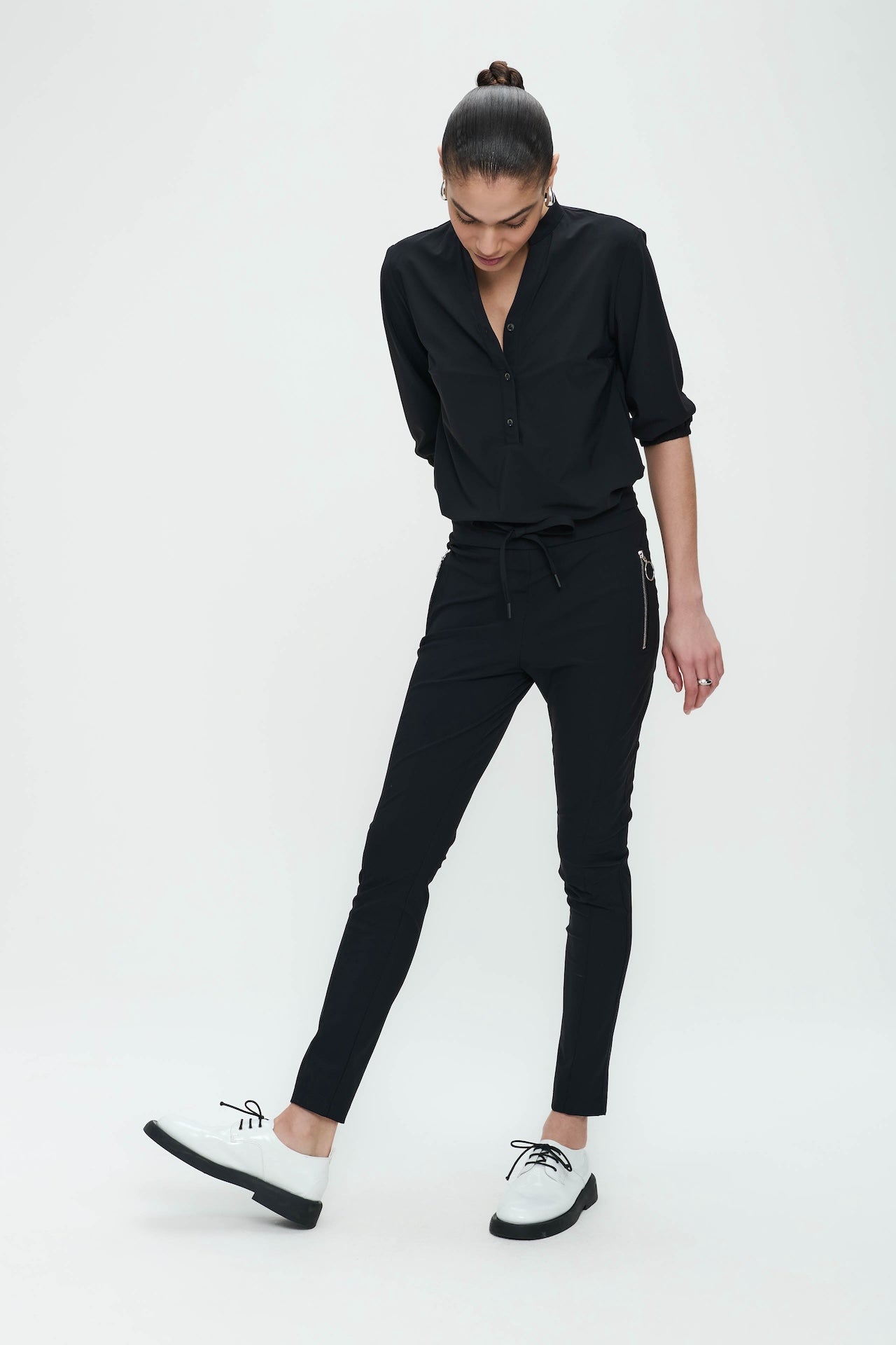 Pantaloni Anna - Maglia tecnica skinny fit | Nero