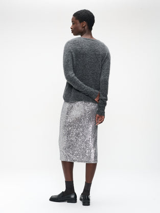 Dionisia sequins skirt uni | Silver Shiny