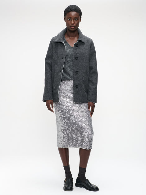 Dionisia sequins skirt uni | Silver Shiny