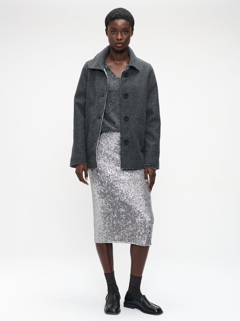 Dionisia sequins skirt uni | Silver Shiny