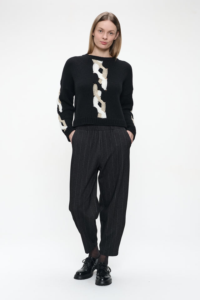 Bortolo viscose elastane pants | Black