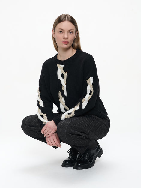 Fancy Pullover H25036 | Black