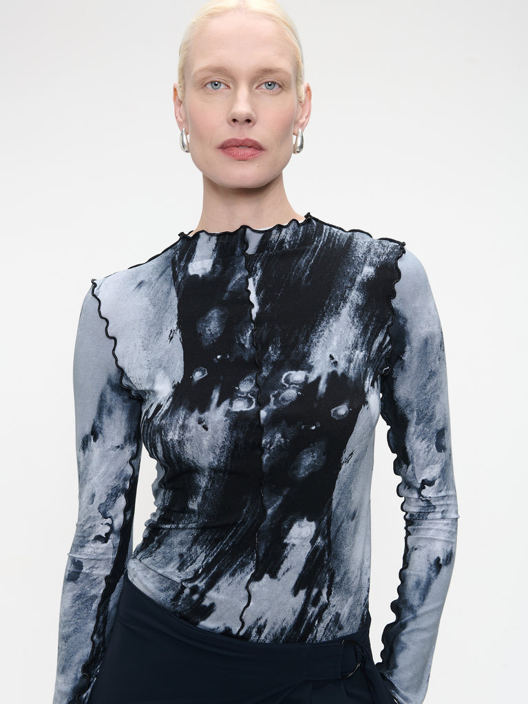 Janette allover print top | Allover