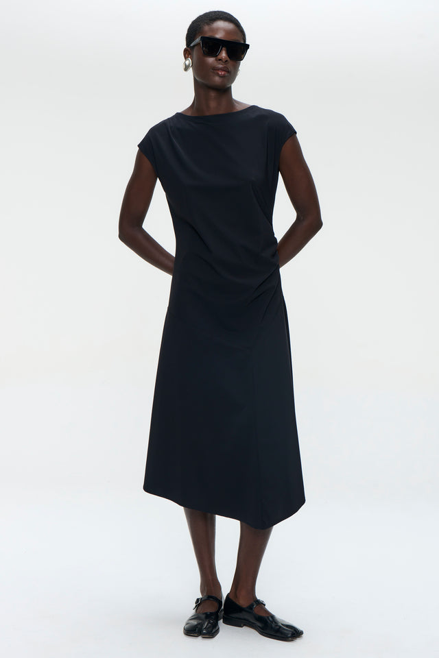 Selin dress technical jersey | Black