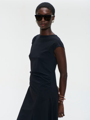 Selin dress technical jersey | Black