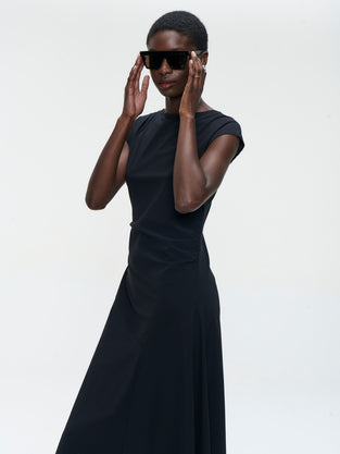 Selin dress technical jersey | Black