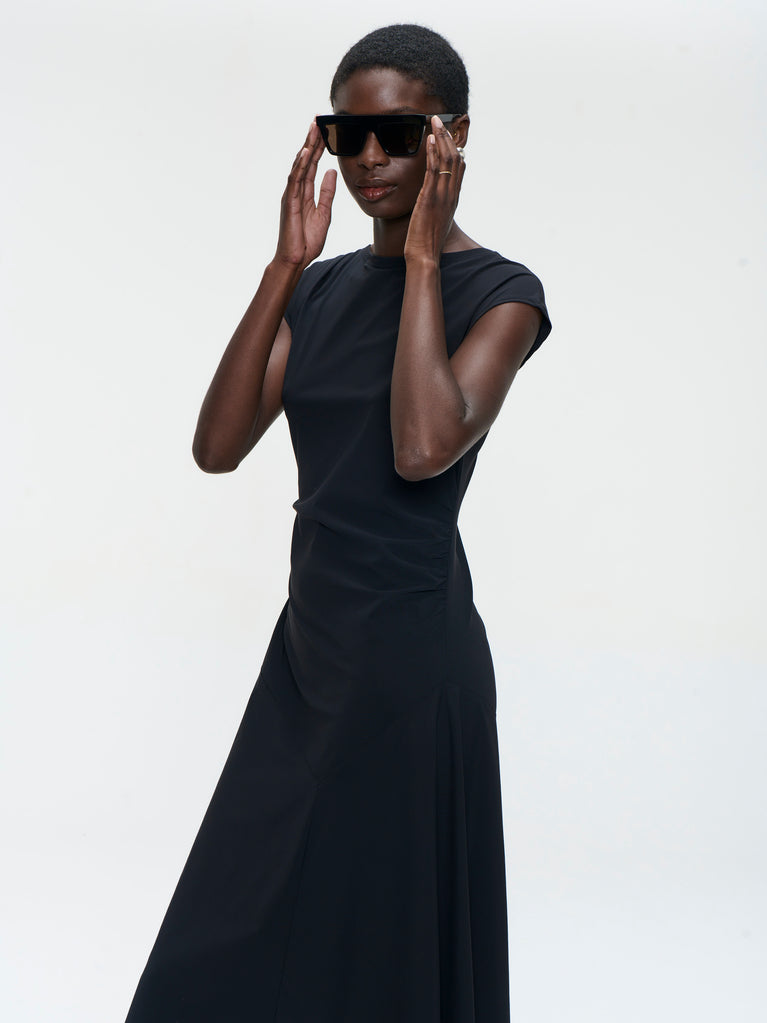 Selin dress technical jersey | Black