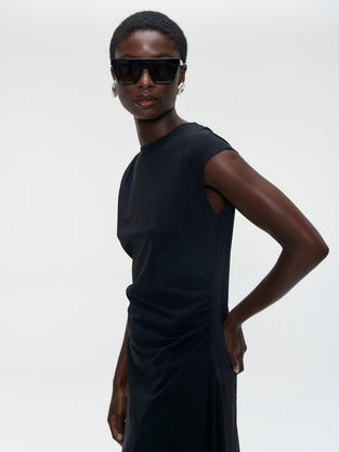 Selin dress technical jersey | Black
