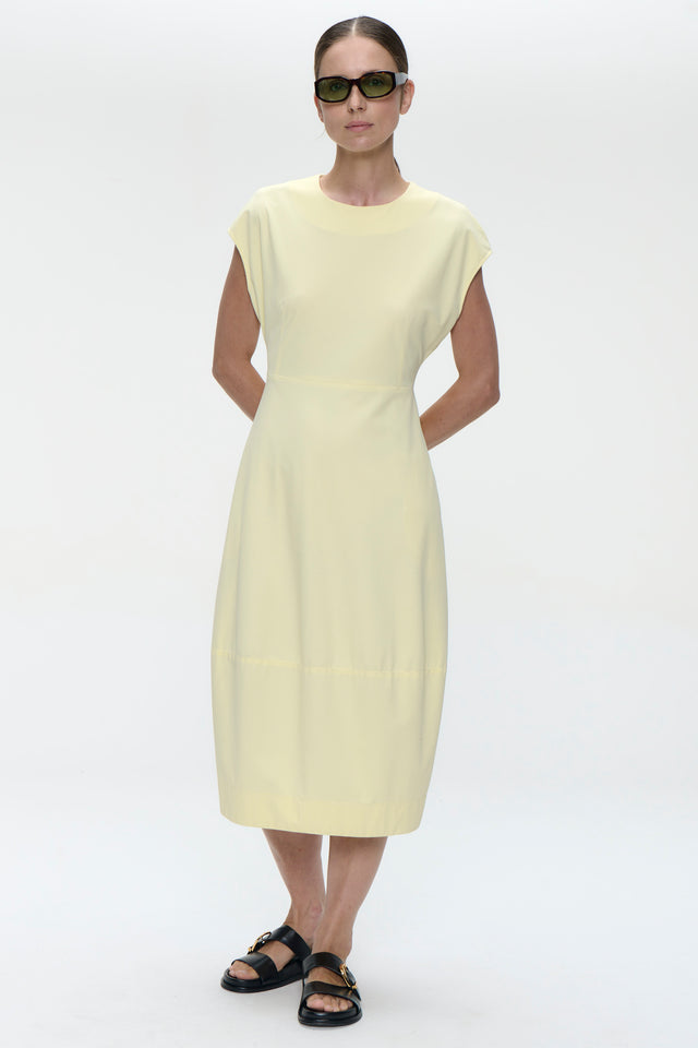 Melva dress technical jersey | Yellow