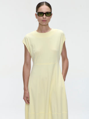 Melva dress technical jersey | Yellow