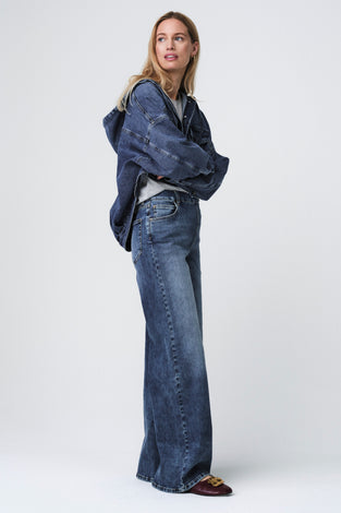 Fly loose yoga jeans | Night Blue