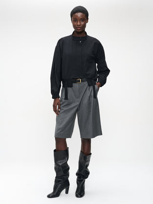 Monna viscose short pants | Dark Grey