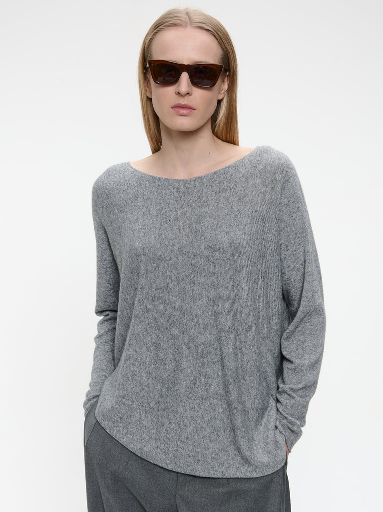 Pullover Cashmere blend 2482 | Dark Grey Melange