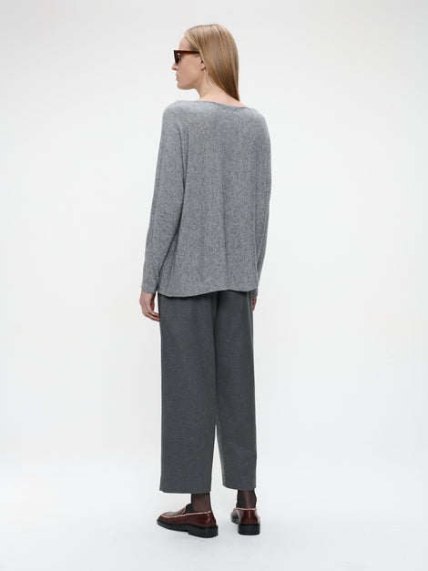 Pullover Cashmere blend 2482 | Dark Grey Melange