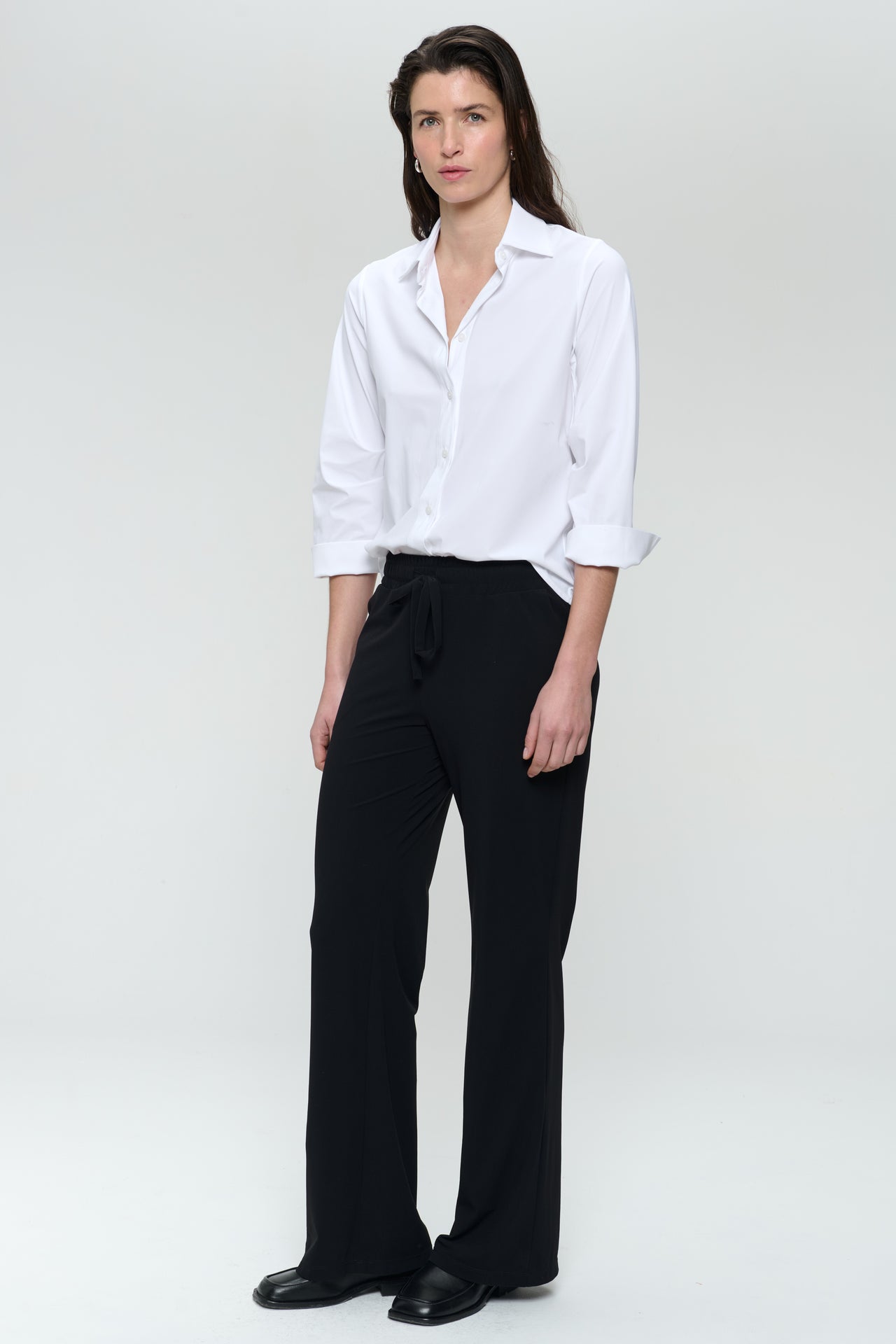 Iva strech technical jersey blouse | White