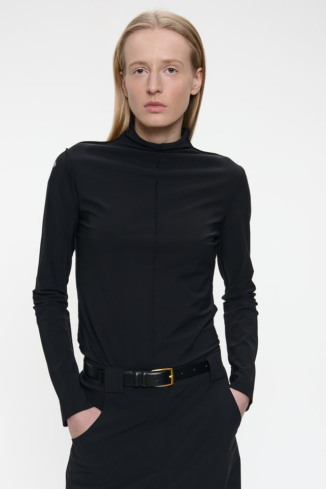Zarra Top Technical Jersey | Black