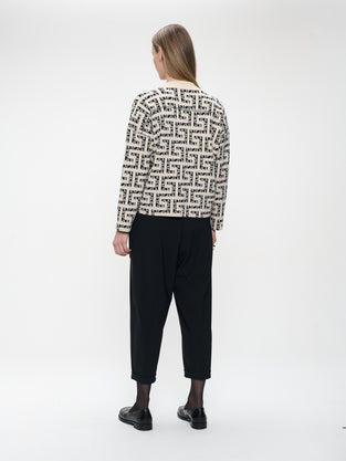 Baker logo pullover | White Black