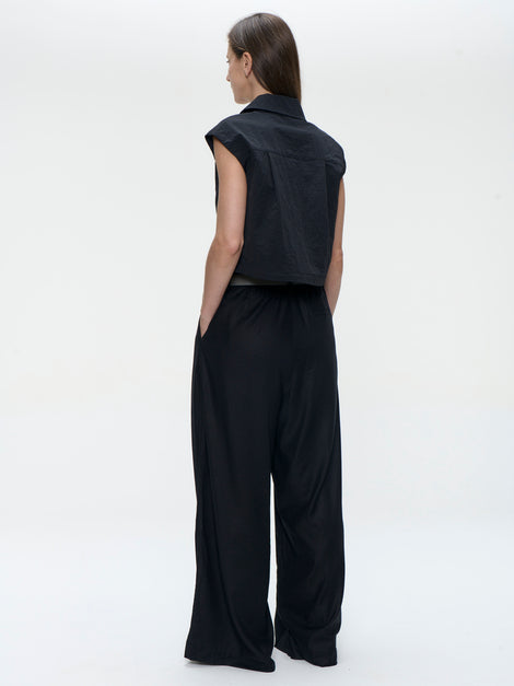 Emiko taffeta jacket | Black