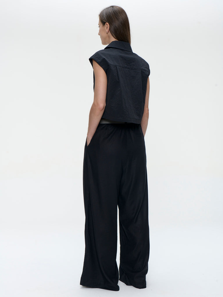 Emiko taffeta jacket | Black