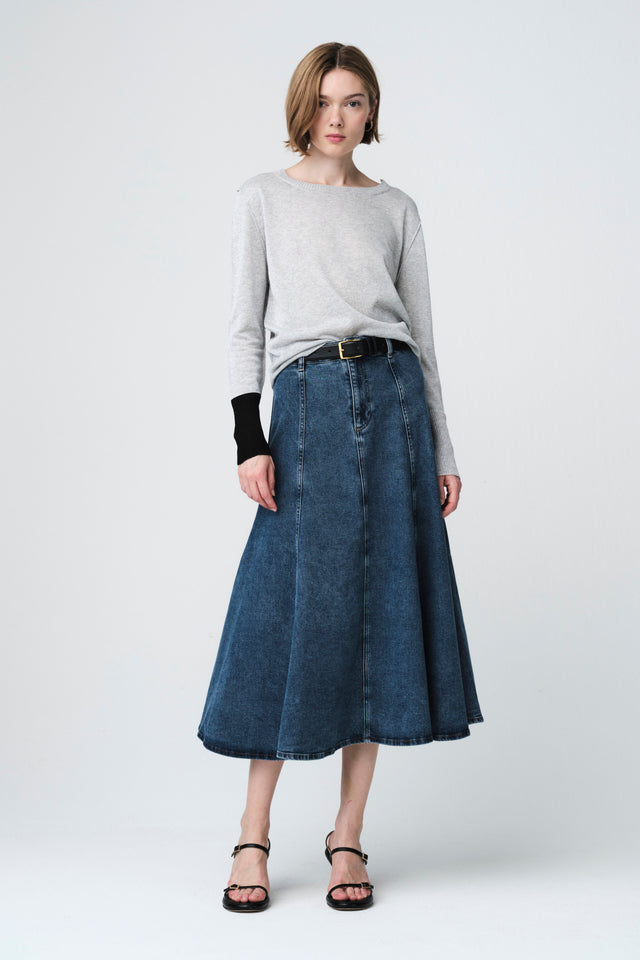 Fine Viscose Pullover 26032 | Silver