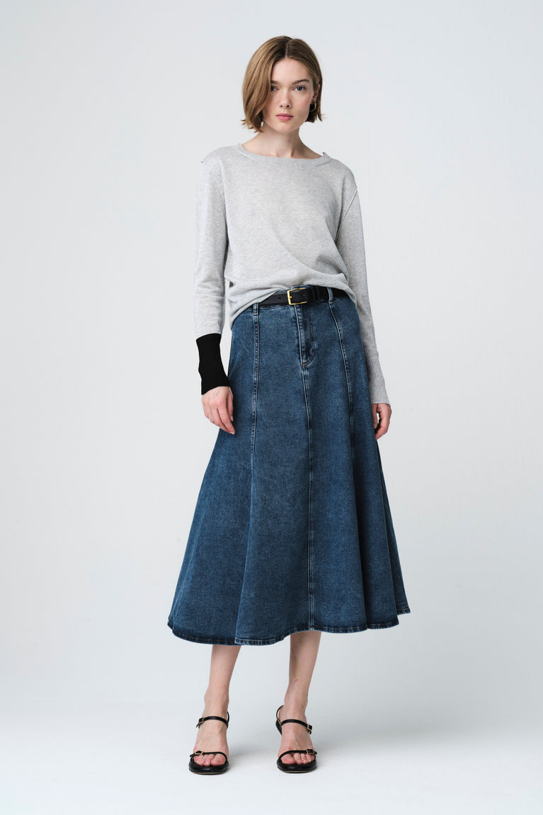 Fine Viscose Pullover 26032 | Silver