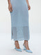 Knit Viscose lurex Dress E23107R | Light Blue