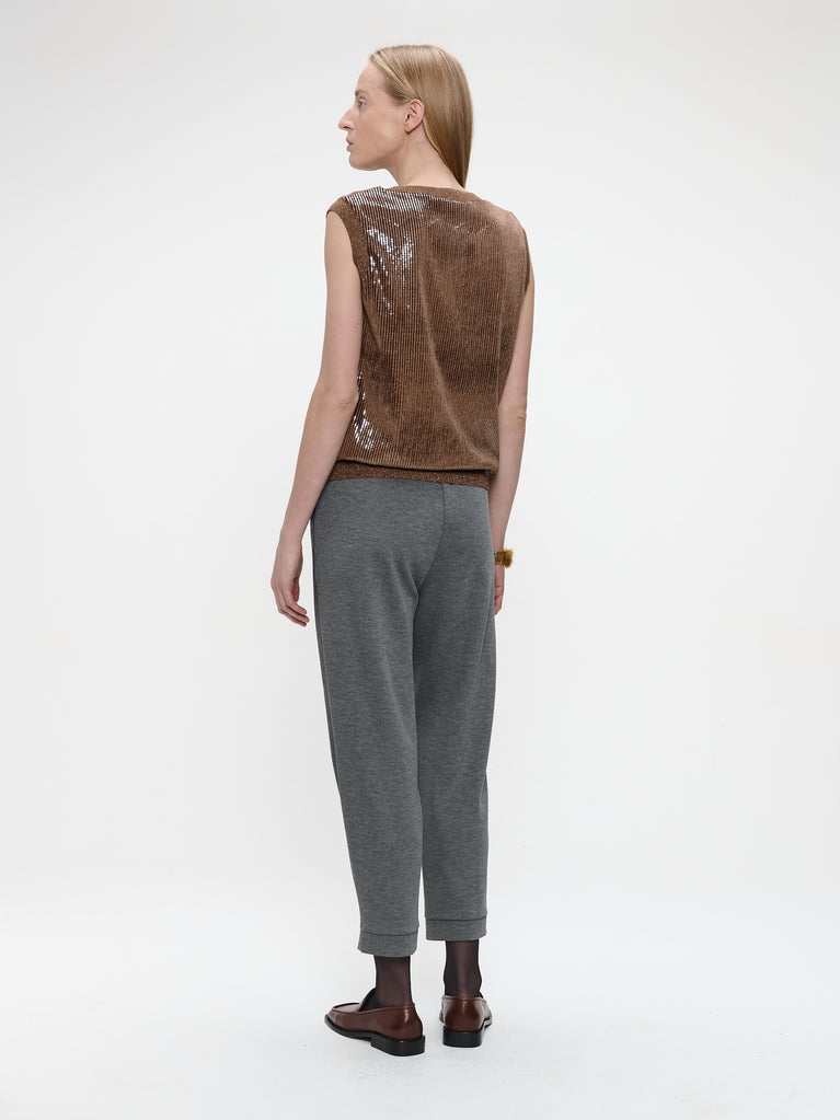 Pallino sequins top | Gold