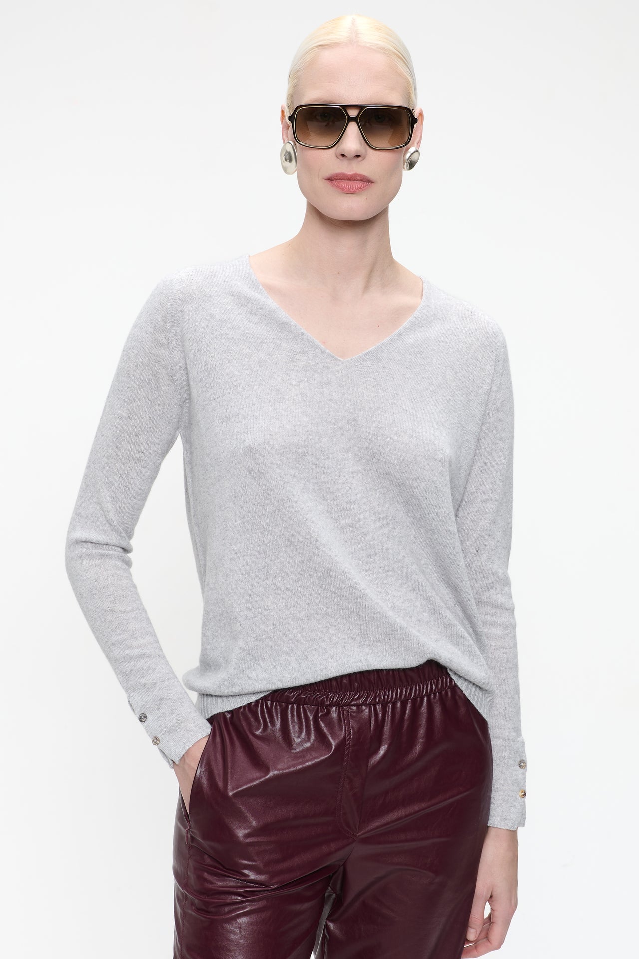 Pullover Cashmere blend 2479 | Light Grey