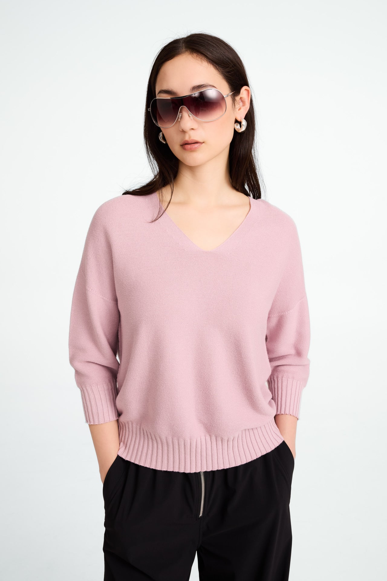 Seamless cotton pullover 317 | Rosa