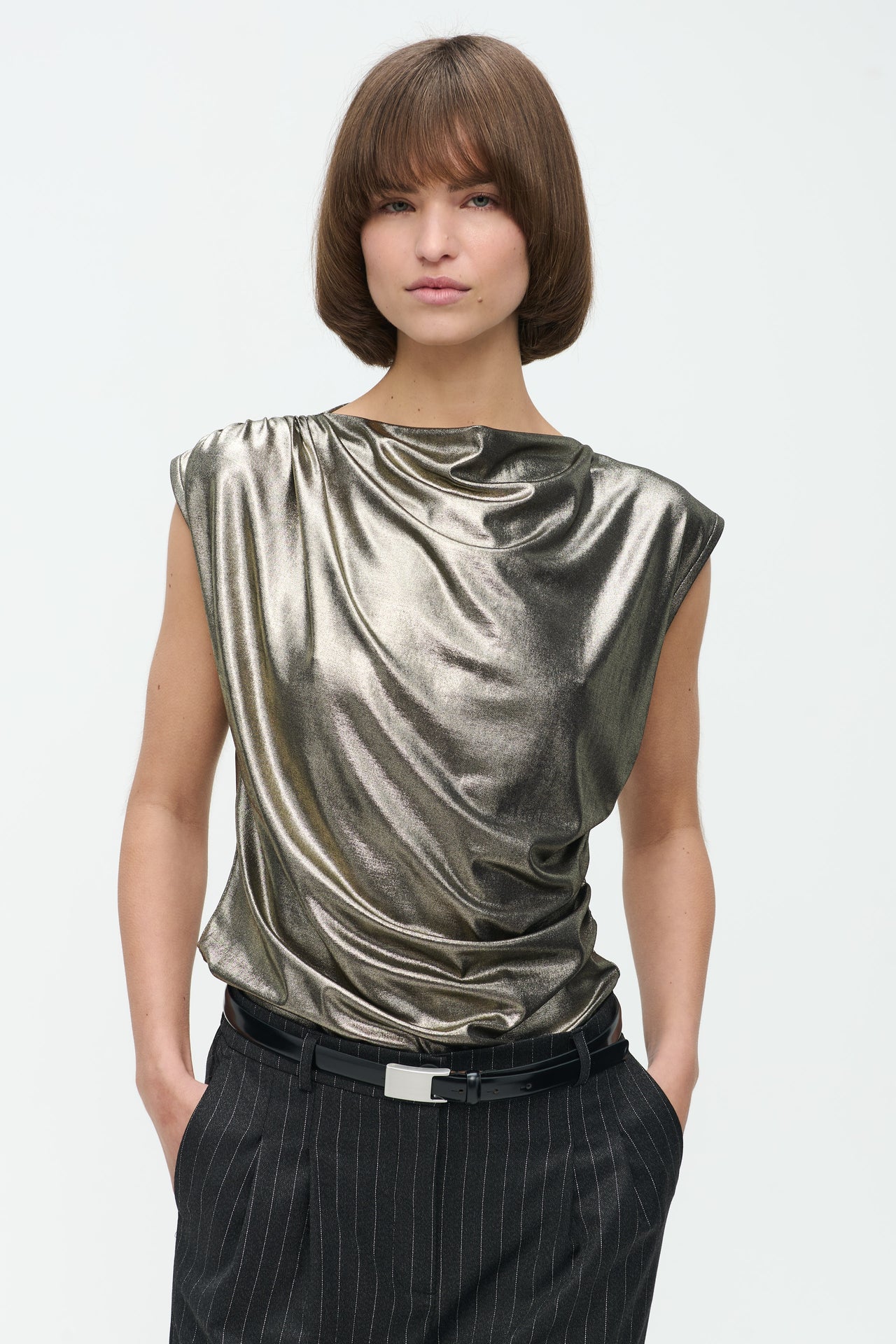 Nelly Top | Gold Shiny