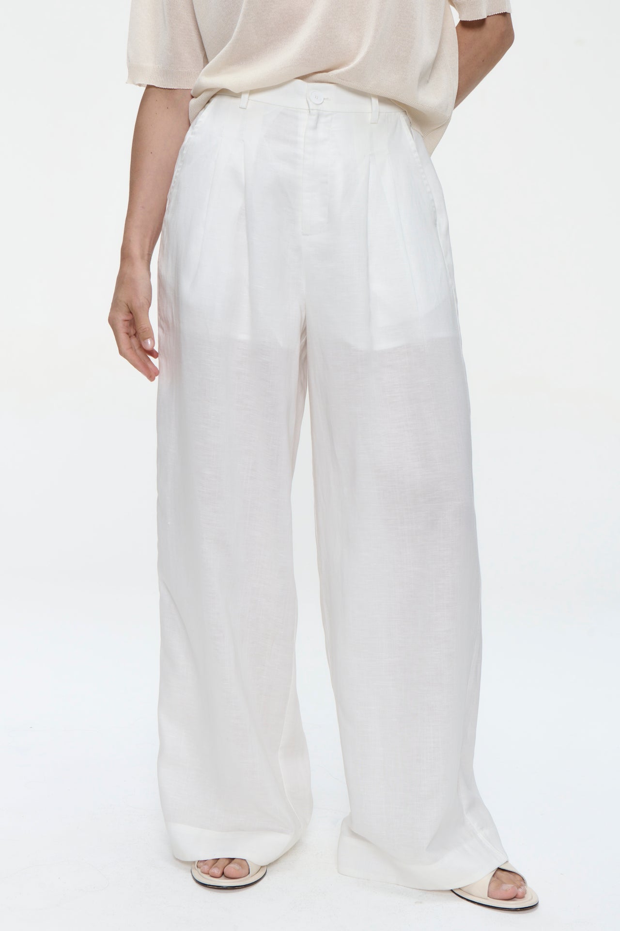 Hamako linnen mix pants | Off White